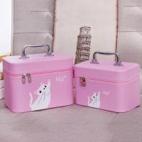 2018新萌猫大容量化妆可爱化妆品收纳盒小号便携韩国简约化妆箱