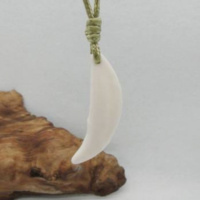 狼牙项链黑狗牙男女坠社会吴京同款韩版辟邪保平安骨质项链宝宝