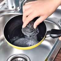 [20/40/60个装加手柄]不锈钢钢丝球清洁球厨房洗碗刷锅清洁用品