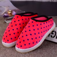 纯手工牛筋底男女士棉拖鞋家居保暖鞋冬加厚冬季中老年半跟拖鞋