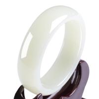 [送证书]新疆旺夫玉手镯女款白色玉手镯送爱人送妈妈