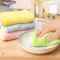洗碗布不沾油抹布吸不毛洗碗巾加厚双面洗碗毛巾厨房清洁布