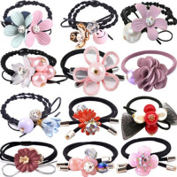 韩国头绳小清新个性圈头饰品高弹力橡皮筋饰绳扎头皮筋头花