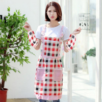 围裙女防罩衣女成人饭店厨司劳保工作服女士围裙袖套套装围腰