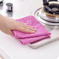 [1-12片]洗碗布不沾油抹布吸百洁布细纤维厨房家具玻璃清洁布