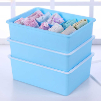 宜薇格[单盒/三盒]内衣收纳盒三件套文胸袜子内裤整理盒