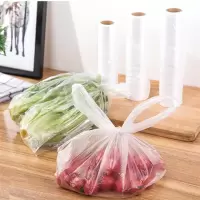 食品保鲜袋背心式塑料袋手提袋断点连卷装厨房一次性大中小保鲜袋