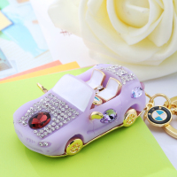 韩国创意礼品可爱钻甲壳虫汽车钥匙扣女挂件钥匙链晶小饰品