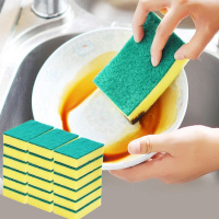 双面含砂海绵擦百洁布魔力擦厨房洗碗抹布家用刷锅清洁洗碗布