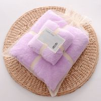 升级保暖加厚高密吸透气珊瑚绒特价疯狂抢毛巾浴巾母子套巾