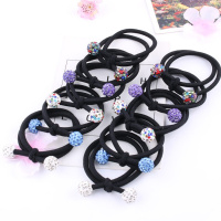 钻圈10根装绳韩版简约橡皮筋头饰成人百搭蝴蝶结头绳扎马尾