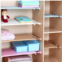 衣柜收纳分层隔板柜子免钉置物架橱柜浴室分隔层架宿舍伸缩整理架