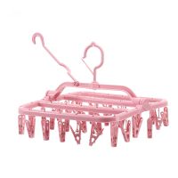 破损补寄晾衣架折叠成人防风塑料衣架内衣内裤袜子架子多功能夹子