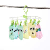 [买2送10个备用夹]折叠防风晒衣架成人婴儿儿童内衣内裤袜子架