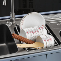 厨房沥架池沥篮不锈钢洗菜盆洗菜篮滤篮碗碟架可伸缩碗架