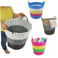 编织塑料衣服玩具收纳筐洗衣篮收纳桶整理收纳手提篮子特大号衣篓