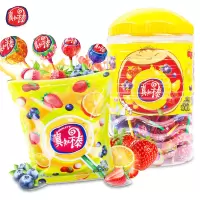 真知棒什锦水果味棒棒糖1020g混合味休闲零食糖果批发