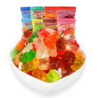 trolli口力汉堡橡皮糖果汁软糖混合味散装500g QQ糖休闲零食散装糖果批发