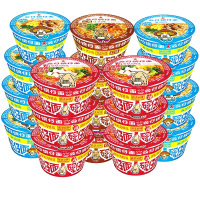 公仔迷你碗面6碗多口味泡面混合批发网红夜宵杯面零食小吃方便面