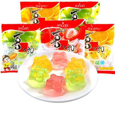 喜之郎果味果冻90g*10袋装多口味水果冻儿童休闲怀旧零食