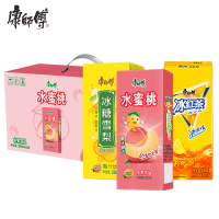 康师傅茶饮料250ml*24整盒冰红茶冰糖雪梨水蜜桃解渴饮品整箱批发