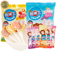 徐福记熊博士棒棒糖8支64g袋装卡通儿童糖果零食