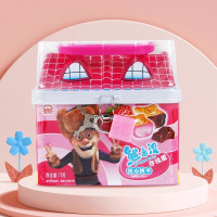 迪雅思存钱百宝箱灌心饼干75g卡通童趣可爱造型休闲零食饼干批发