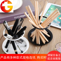 月牙悬浮笔筒桌面收纳盒可爱多功能大容量少女心书桌高中学生文具时尚简约摆件商务办公室创意笔筒收纳盒