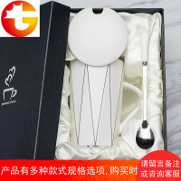 简约欧式马克杯创意陶瓷杯子带盖勺办公室牛奶咖啡杯家用情侣水杯