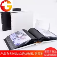6寸100张皮革插页相册可书写留言DIY简约黑卡相薄本假书装饰礼物