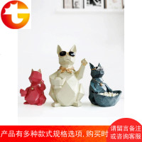简约现代招财猫摆件ins北欧创意客厅玄关收纳摆设乔迁开业礼物