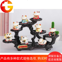 招财猫摆件小号 开业店铺收银台办公室客厅生日结婚家居创意摆设