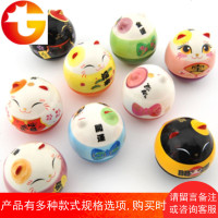 婚礼对偶 招财猫不倒翁 陶瓷摆件工艺品 9色 生日礼品 结婚礼物