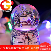 圣诞礼物水晶球雪花音乐盒八音盒女生 生日礼物圣诞节创意礼品