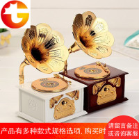 创意留声机音乐盒复古八音盒送女孩朋友闺蜜儿童新奇生日礼物女生