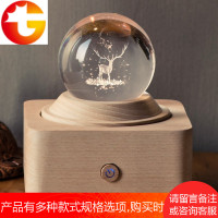 水晶球蓝牙音响旋转音乐盒音箱送男生女生生日情人节礼物
