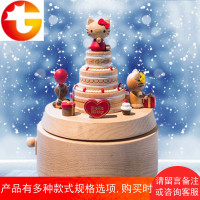 木质卡农音乐盒HelloKitty猫八音盒送女友生日情人节礼物