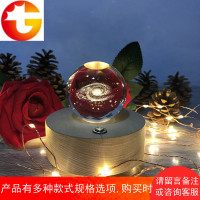 旋转水晶球木质复古蓝牙八音盒天空之城男女生生日创意礼物