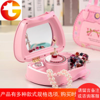 带镜子挎包造型音乐盒 跳孩八音盒 情侣圣诞礼物节日生日礼物