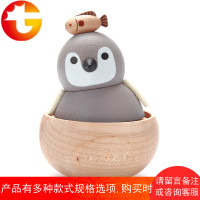 木质音乐盒八音盒企鹅宝贝送女生儿童情人节创意礼物旋转