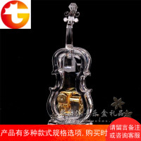音乐盒八音盒发条发光亚克力水晶质感18音小提琴男女生日礼物