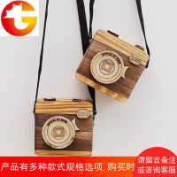 创意diy相机发条式木质音乐八音盒玄关装饰小摆件设送女生日礼物