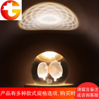情人节礼物白水晶球音乐盒摆件旋转创意猪八音盒木质送生日礼物女