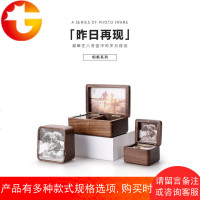 照片音乐盒相框复古木质天空之城八音盒女生diy刻字定制音乐盒