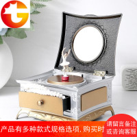 欧式古典旋转小女孩跳芭蕾舞八音盒创意怀旧留声机音乐盒生日礼物