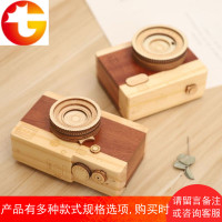 精品创意送男女生日情人圣诞节礼物闺蜜相机清新木质八音盒音乐盒