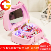 创意时尚手挎包八音盒七彩闪光旋转跳舞小女孩首饰音乐盒生日礼物