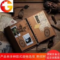 复古皮古文艺DIY手工活页相册本 创意粘贴式覆膜旅游纪念册