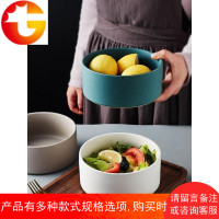 陶瓷餐具水果沙拉碗汤碗料理碗法海钵创意果盘客厅北欧家用带木架