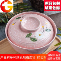 大汤碗 汤盆陶瓷中式家用创意大号可微波炉带盖8.5英寸汤锅 邮